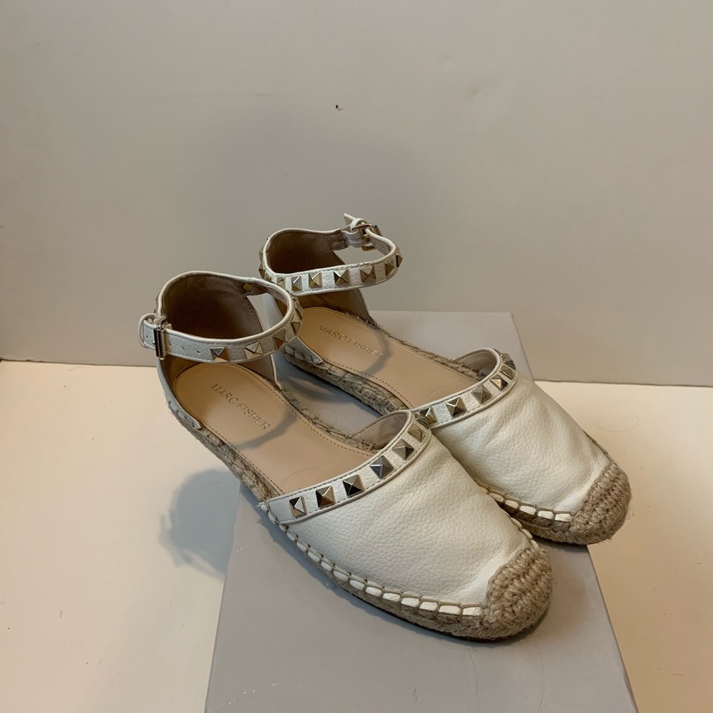 Marc Fisher Studded Espadrille Flat Sandal